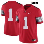 Men's NCAA Ohio State Buckeyes Jeffrey Okudah #1 College Stitched 2018 Spring Game No Name Authentic Nike Red Football Jersey ZB20O01NR